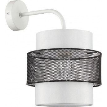 Бра LUMION ANIMAISA 8002/1W MODERNI LN24 Е27 60W 220V белый, черный металл/металл, текстиль