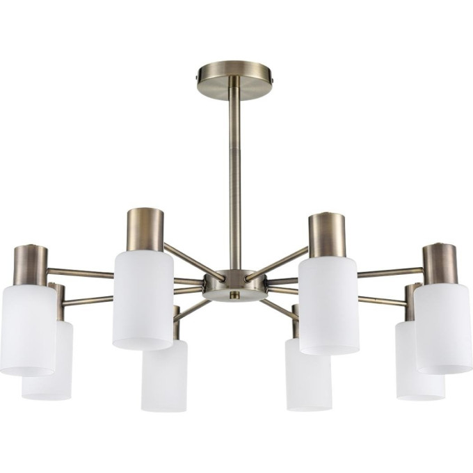 Люстра потолочная LUMION MAVE 8100/8C COMFI LN25 74 Е14 8*40W 220V бронза/белый металл/стекло