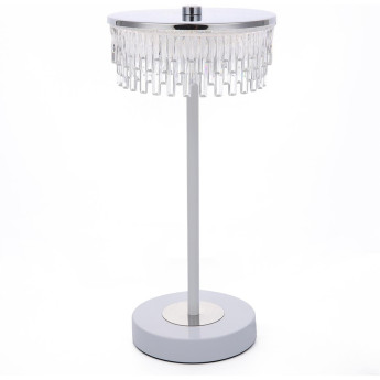 Настольная лампа LUMION SATIANA LEDIO LN25 8253/1TL LED 7W 4000К 220V серебро/белый/прозрачный, металл/акрил