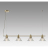 Подвес LUMION CORNE 6596/4A MODERNI LN24 E27 4*60W 220V латунь титаниум/прозрачный, металл/стекло