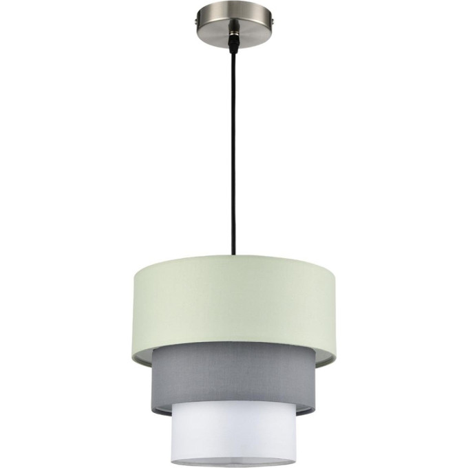 Подвесной светильник LUMION ILAIDA 8039/1 MODERNI LN25 Е27 60W 220V никель/мятный/серый/белый, металл/текстиль